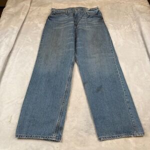 Levis SilverTab Baggy Jeans Mens 34x34 Medium Wash Blue Denim Wide Leg Relaxed